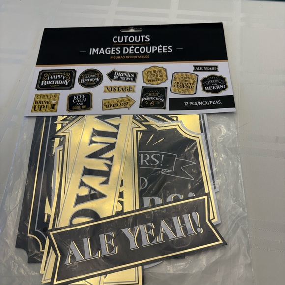 Black, Gold and Pink and Blue 50th Birthday Decorations. - Picture 6 of 6